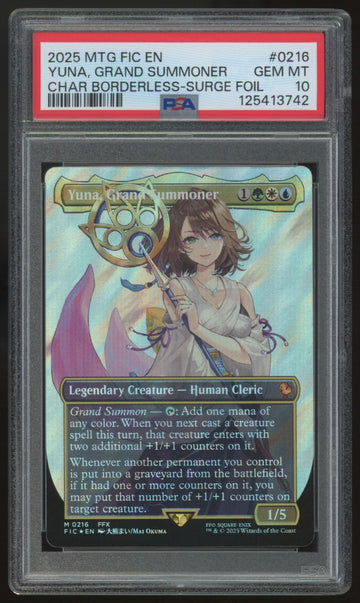 2025 Yuna Grand Summoner Final Fantasy Surge Foil #0216 PSA 10