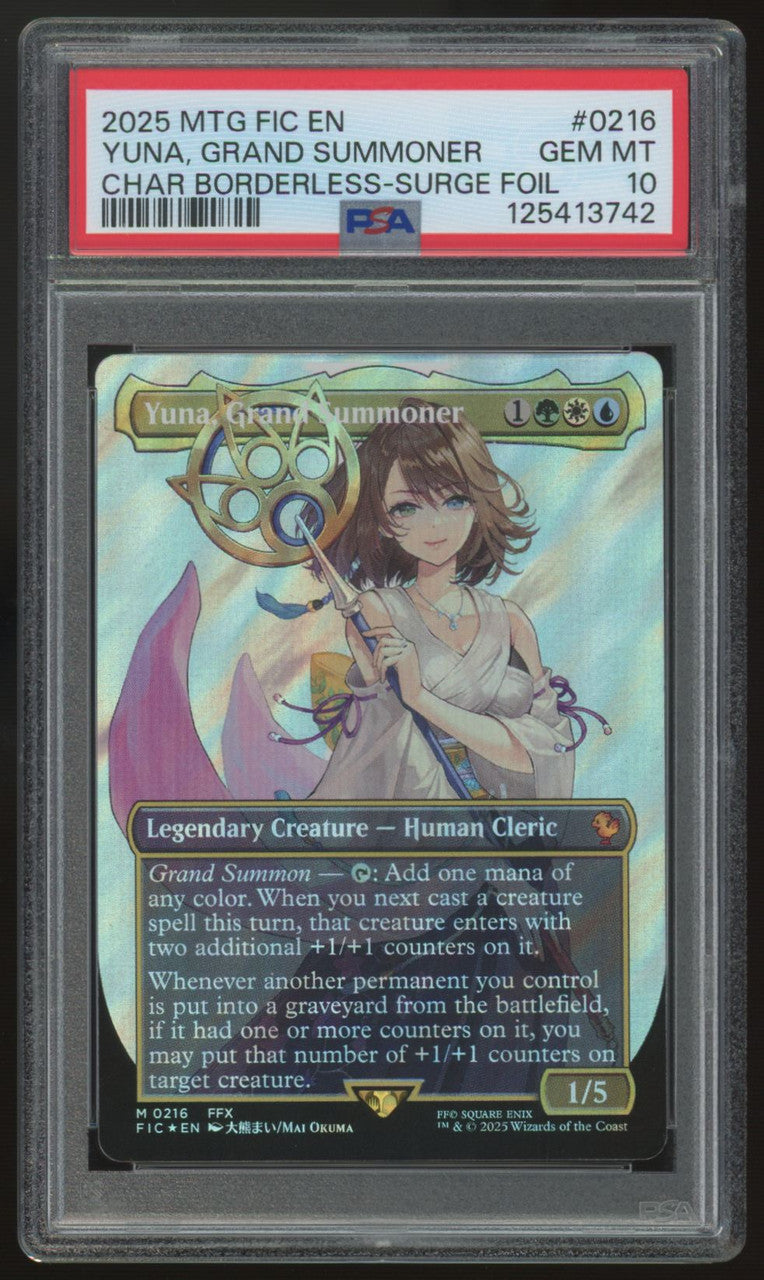 2025 Yuna Grand Summoner Final Fantasy Surge Foil #0216 PSA 10