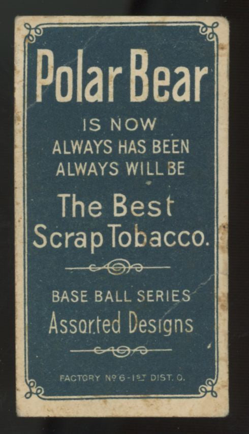 1909-11 T206 Bob Rhoades Polar Bear Back Poor