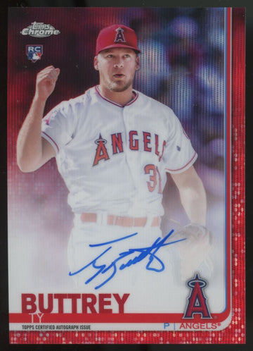 2019 Topps Chrome Ty Buttrey RC Auto Red Wave /5 #RA-TB