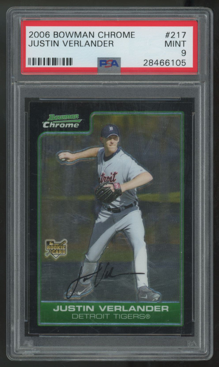 2006 Bowman Chrome Justin Verlander RC #217 PSA 9 *105