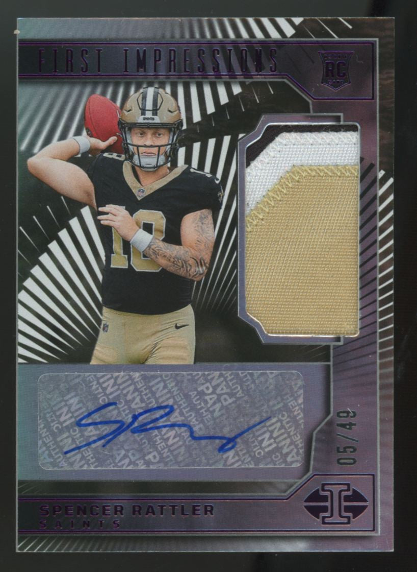 2024 Illusions Spencer Rattler RC First Impressions Purple Patch Auto RPA /49