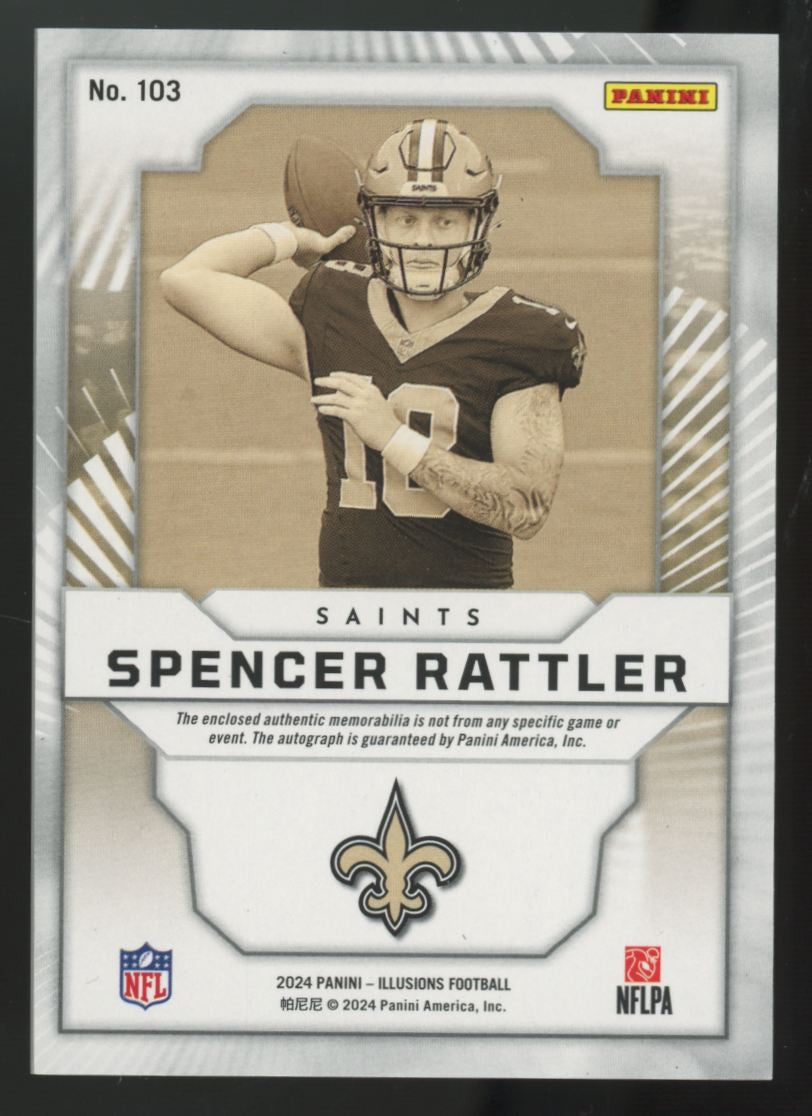 2024 Illusions Spencer Rattler RC First Impressions Purple Patch Auto RPA /49