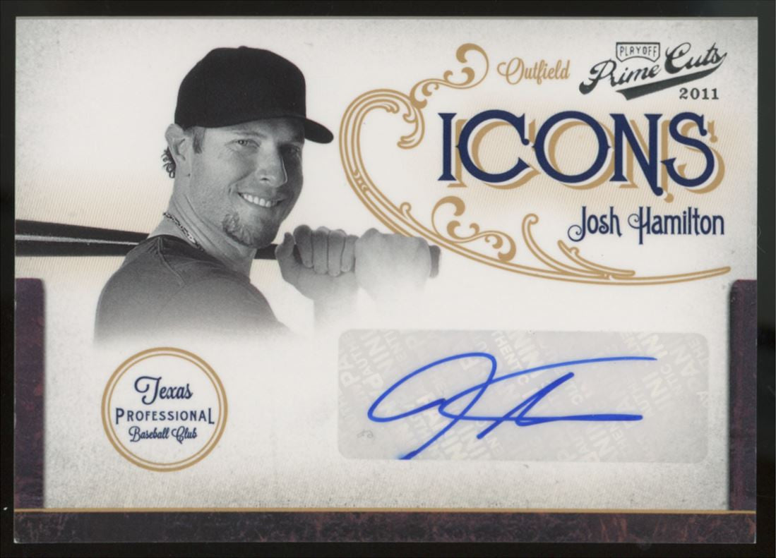 2011 Prime Cuts Josh Hamilton Icons Auto /25 #26