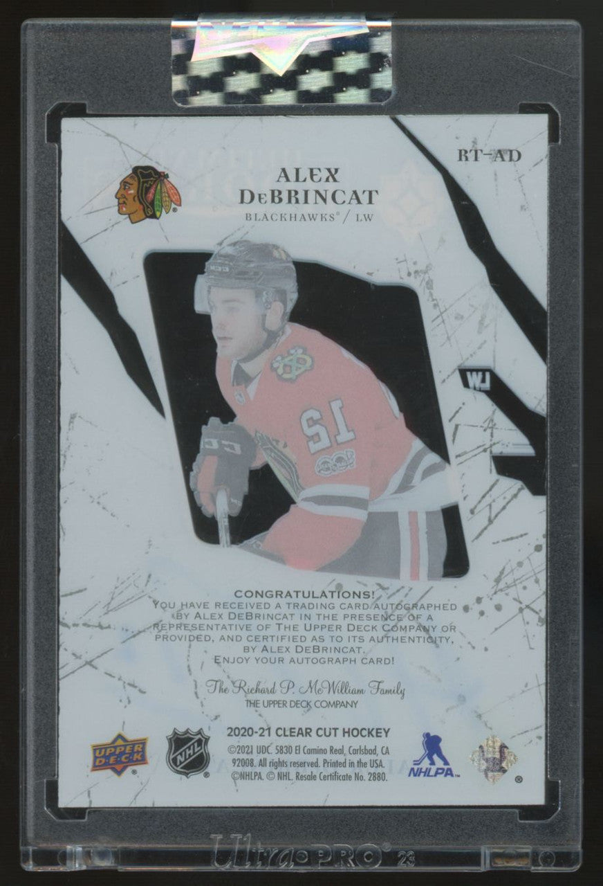 2020-21 Upper Deck Clear Cut Alex DeBrincat RC Ultimate Rookie Auto #RT-AD