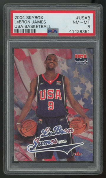 2004-05 Skybox LeBron James USA Basketball #USAB PSA 8