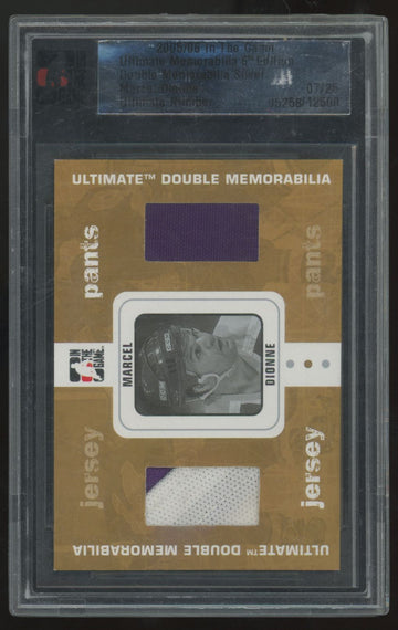2005-06 In The Game Marcel Dionne Ultimate Dual Patch Silver /25