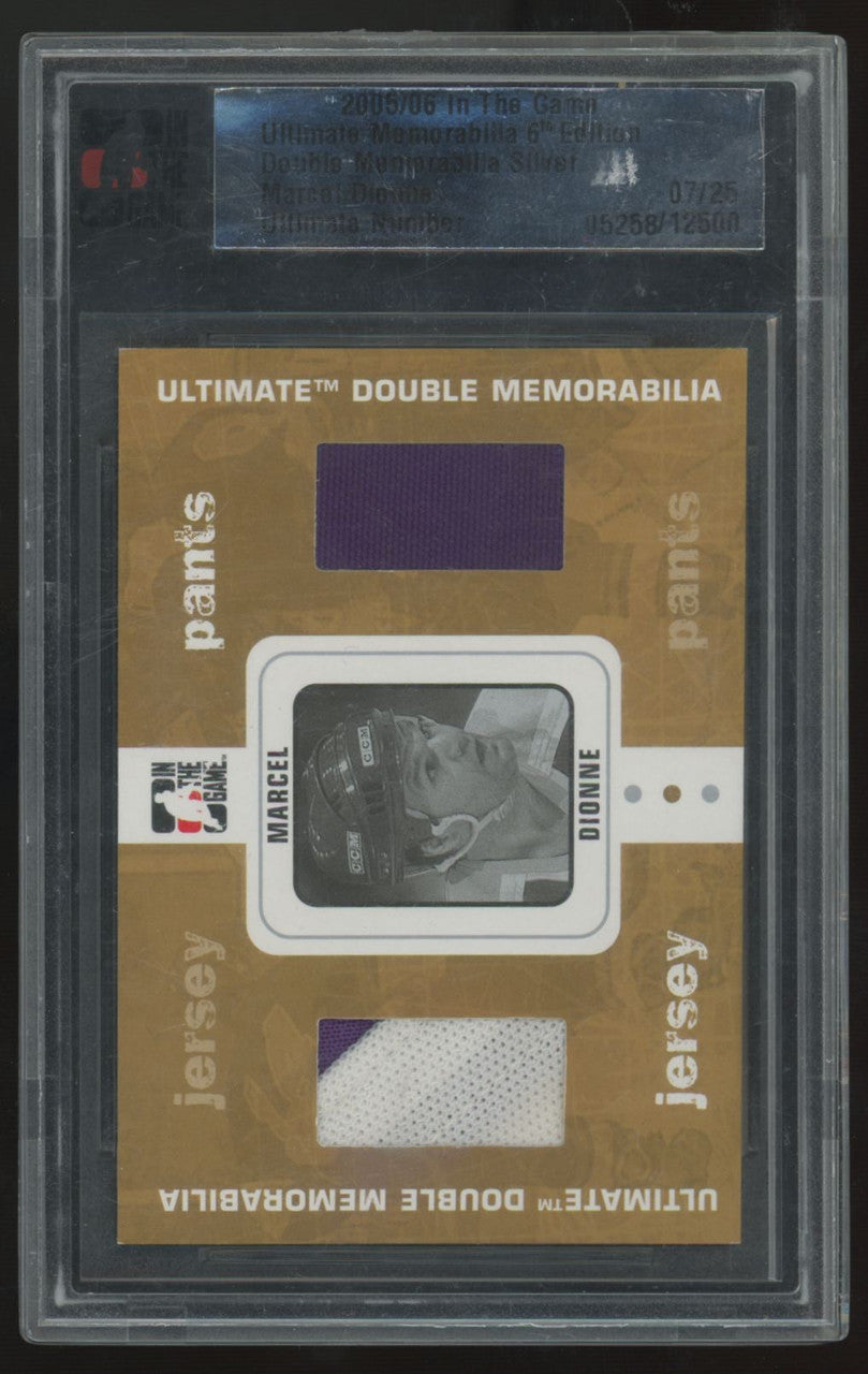 2005-06 In The Game Marcel Dionne Ultimate Dual Patch Silver /25