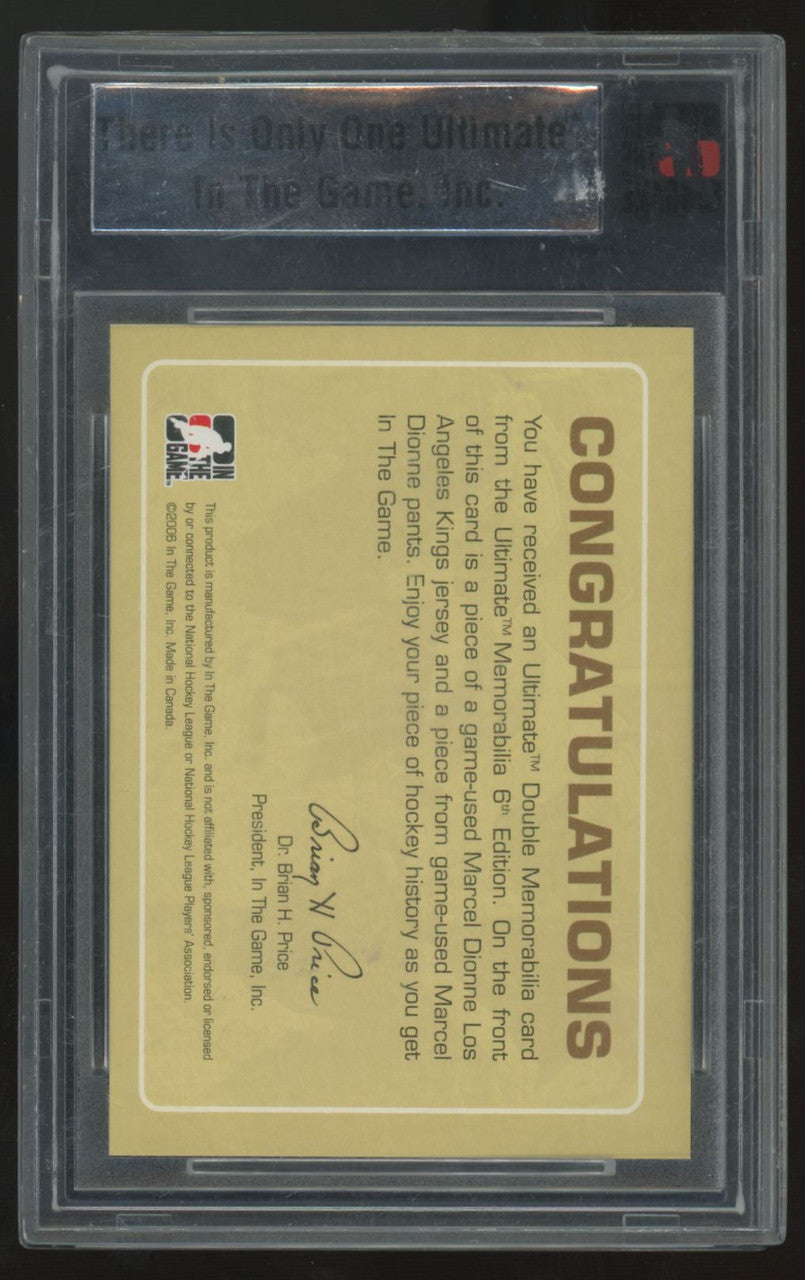 2005-06 In The Game Marcel Dionne Ultimate Dual Patch Silver /25