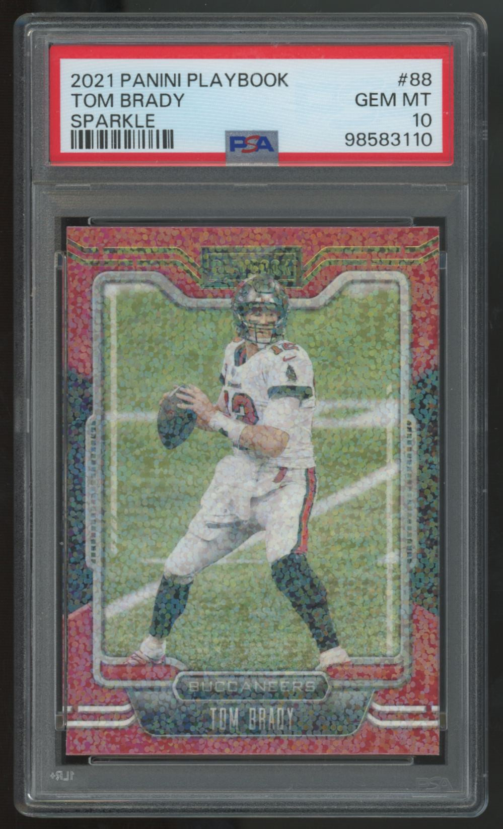 2021 Panini Playbook Tom Brady Sparkle #88 PSA 10