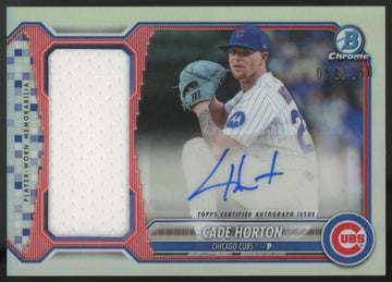 2026 Bowman Chrome Cade Horton Jumbo Patch Auto /150 #JCAR-CH