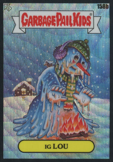 2021 Topps Chrome Garbage Pail Kids Series 4 Ig Lou Black Wave /99 #158b