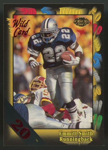 1991 Wild Card Emmitt Smith 20 Stripe #46