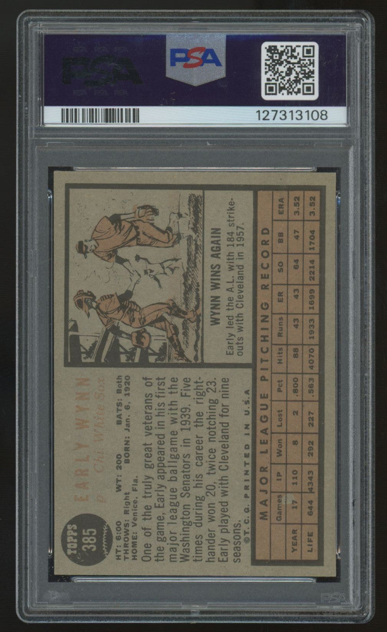1962 Topps Early Wynn #385 PSA 6