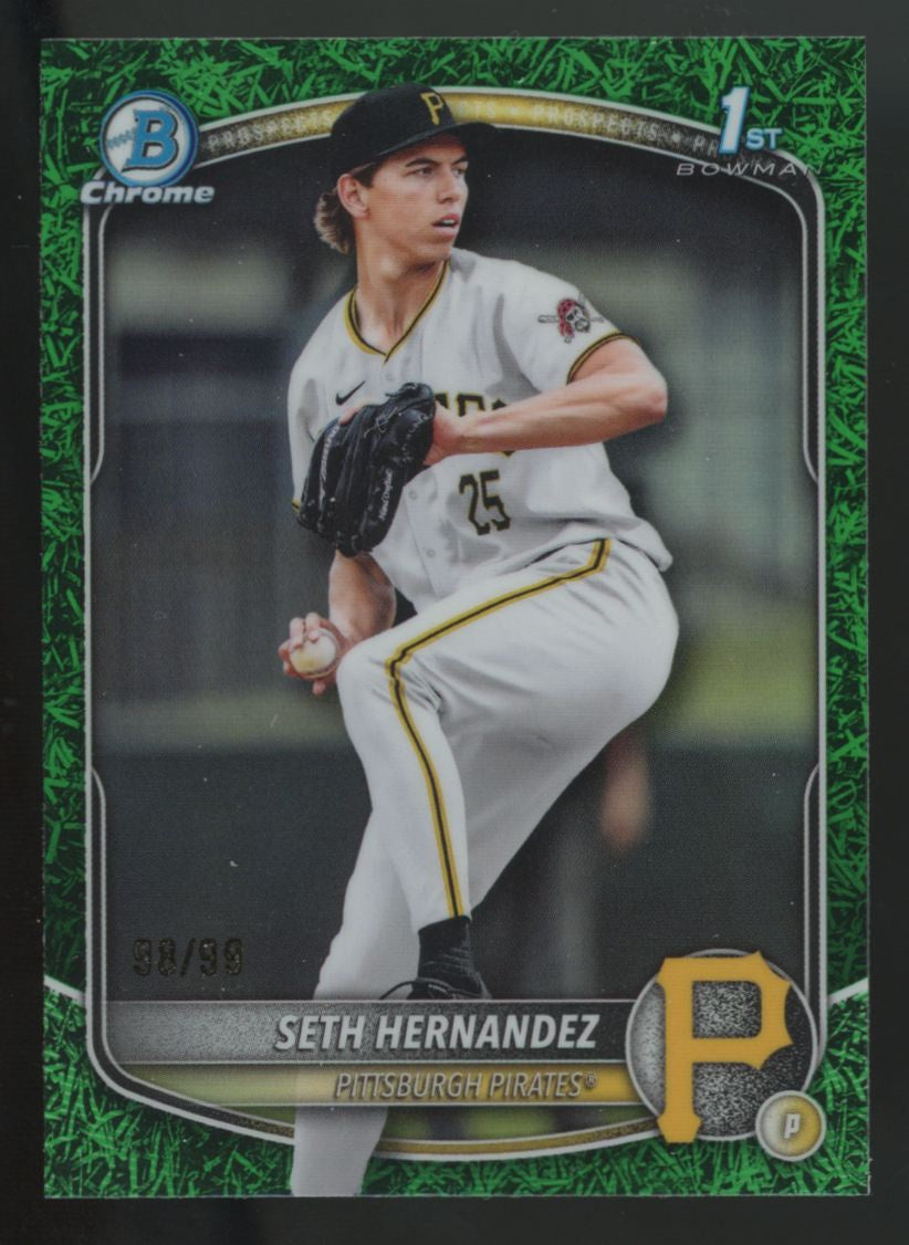 2025 Bowman Draft Seth Hernandez 1st Chrome Green Grass Refractor /99 #BDC-25