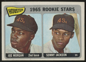 1965 Topps Joe Morgan/Sonny Jackson RC Rookie Stars #16 VG (Wrinkle)