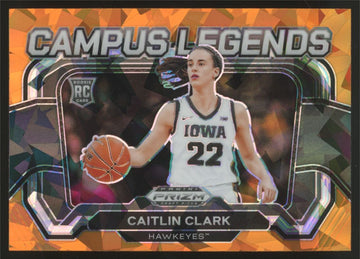 2024 Prizm Draft Picks Caitlin Clark RC Campus Legends Orange Ice #5