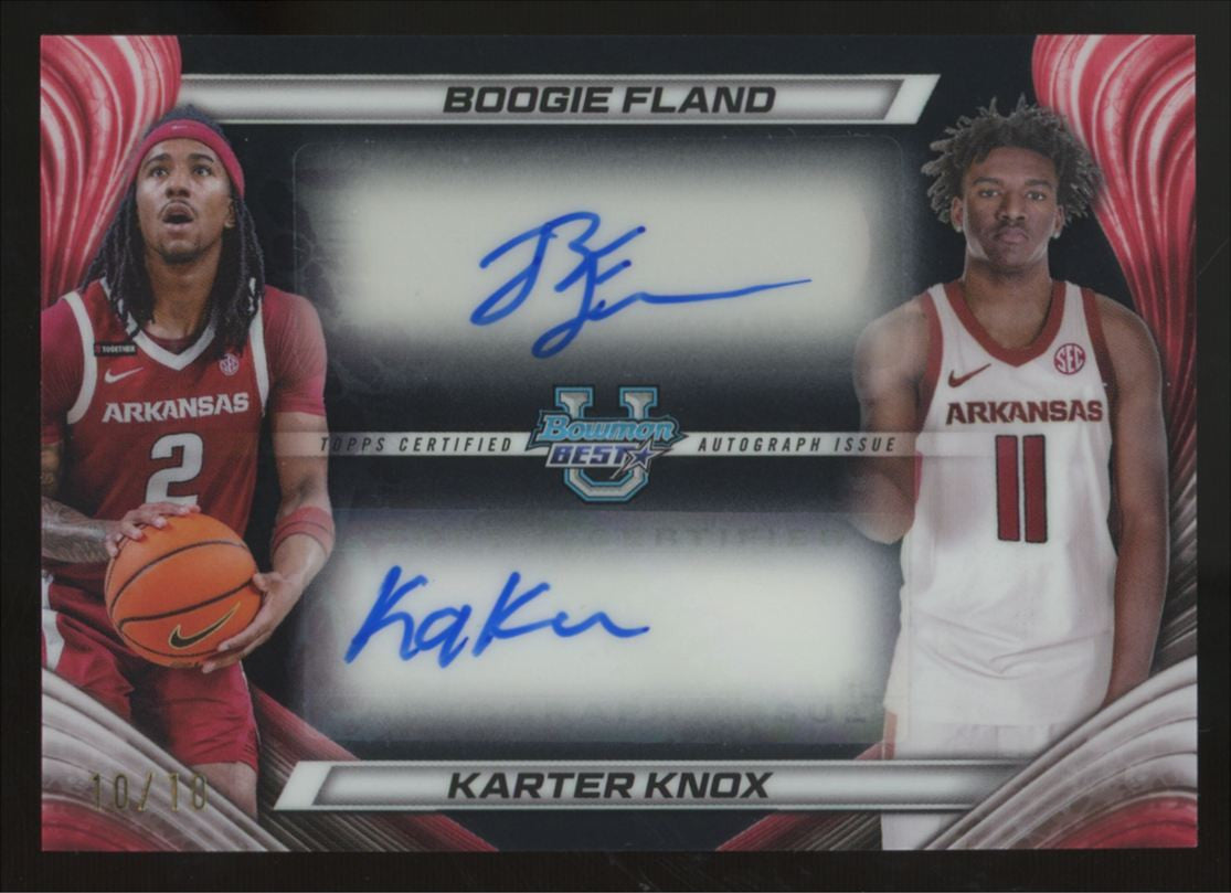 2024-25 Bowman Best University Boogie Fland/Karter Knox Black Dual Auto /10