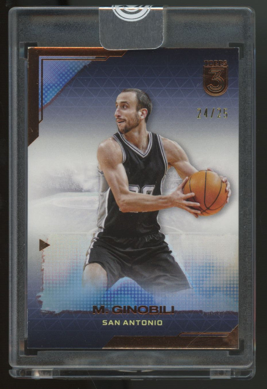 2023/24 Topps Three Manu Ginobili Orange /25 #48