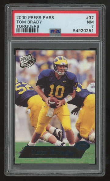 2000 Press Pass Tom Brady RC Torquers #37 PSA 7