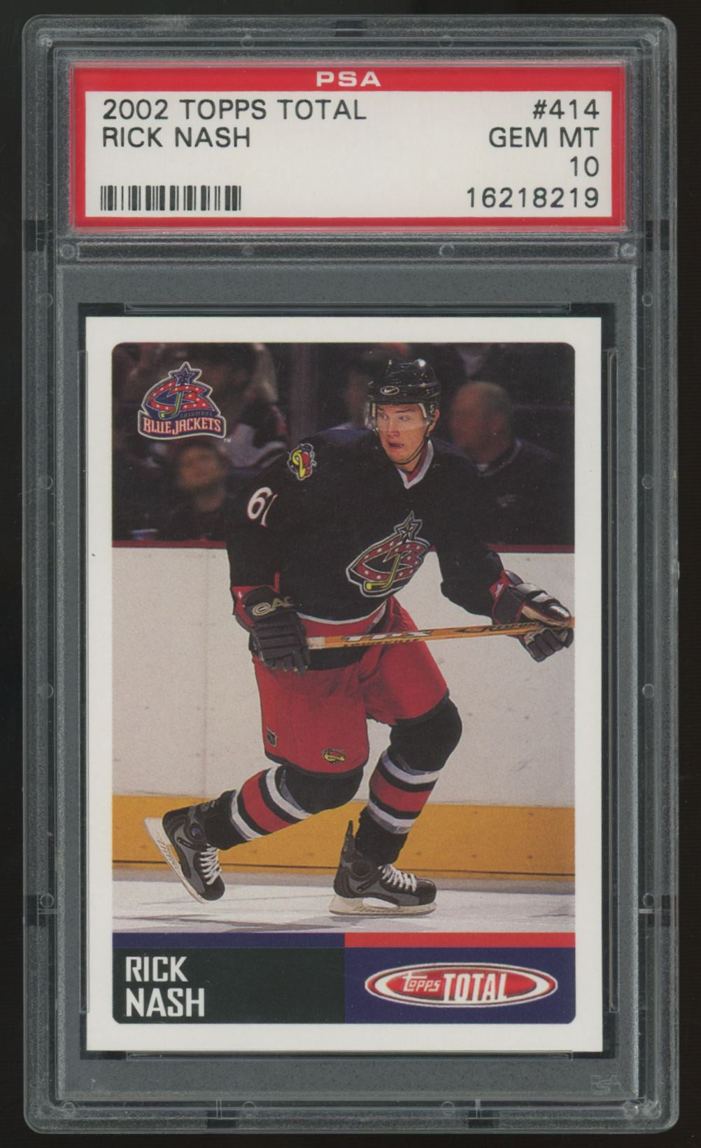2002-03 Topps Total Rick Nash RC #414 PSA 10