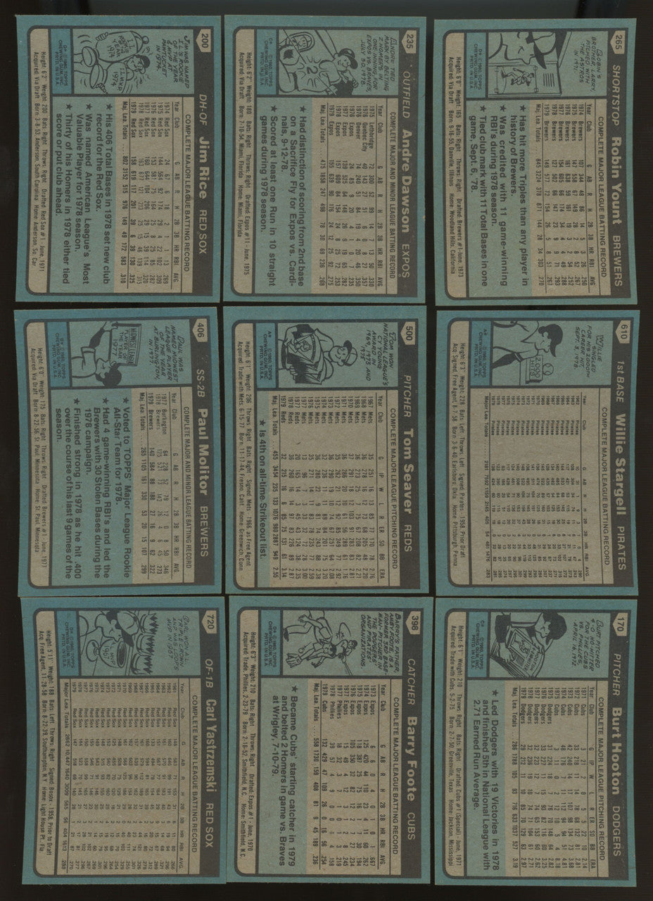 1980 Topps Baseball Complete Set (726) NM/MT Henderson RC