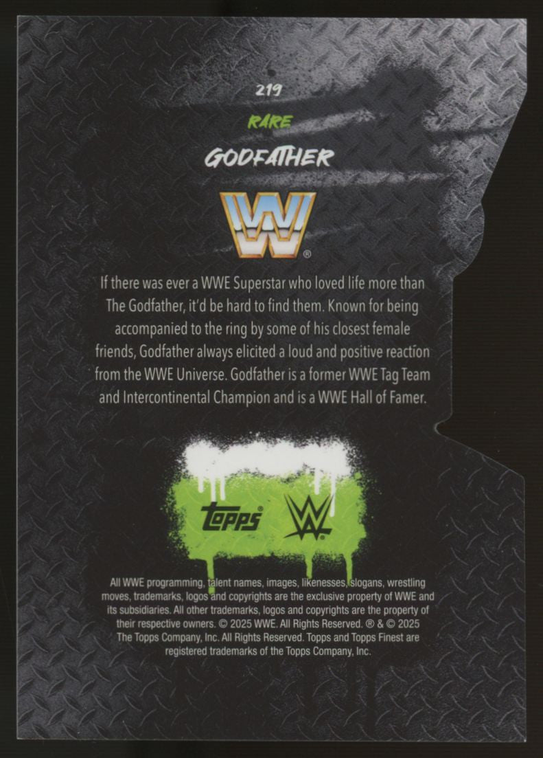2025 Topps Finest WWE Godfather Rare Die-Cut /25 #219