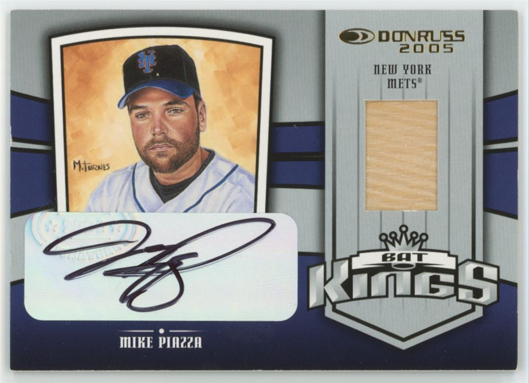 2005 Donruss Baseball Mike Piazza Bat Kings Relic Auto /5 #BK-16