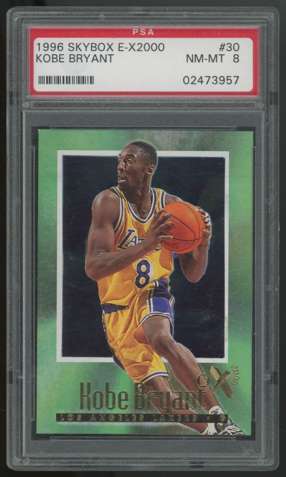 1996-97 Skybox E-X2000 Kobe Bryant RC #30 PSA 8