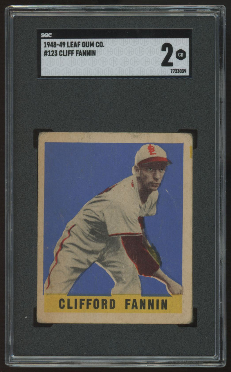1948-49 Leaf Gum Co. Cliff Fannin #123 SGC 2