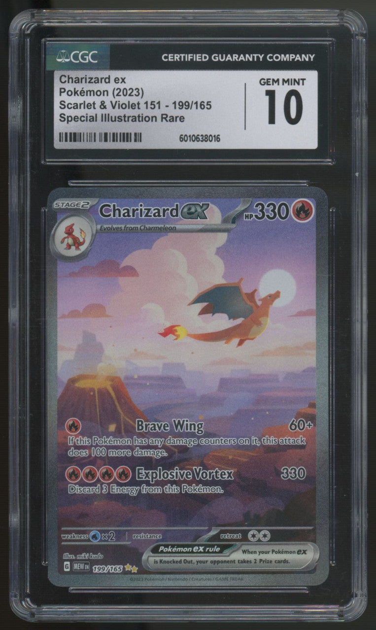 2023 Pokemon Charizard ex 151 Special Illustration Rare #199 CGC 10