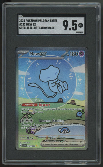 2024 Pokemon Mew ex Paldean Fates Special Illustration Rare #232 SGC 9.5