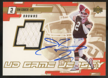 2000 Upper Deck Tim Couch UD Game Jerseys Patch Auto #TC-A