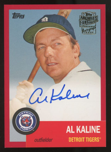 2016 Topps Archives Fan Favorites Al Kaline Auto Red /50 #FFA-AK