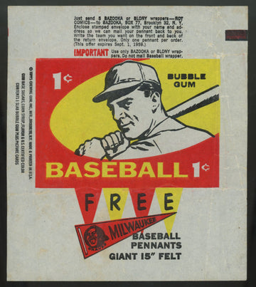 1959 Topps Baseball 1 Cent Wrapper
