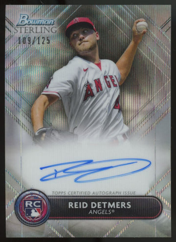 2022 Bowman Sterling Reid Detmers RC Auto Silver Wave /125 #RA-RD