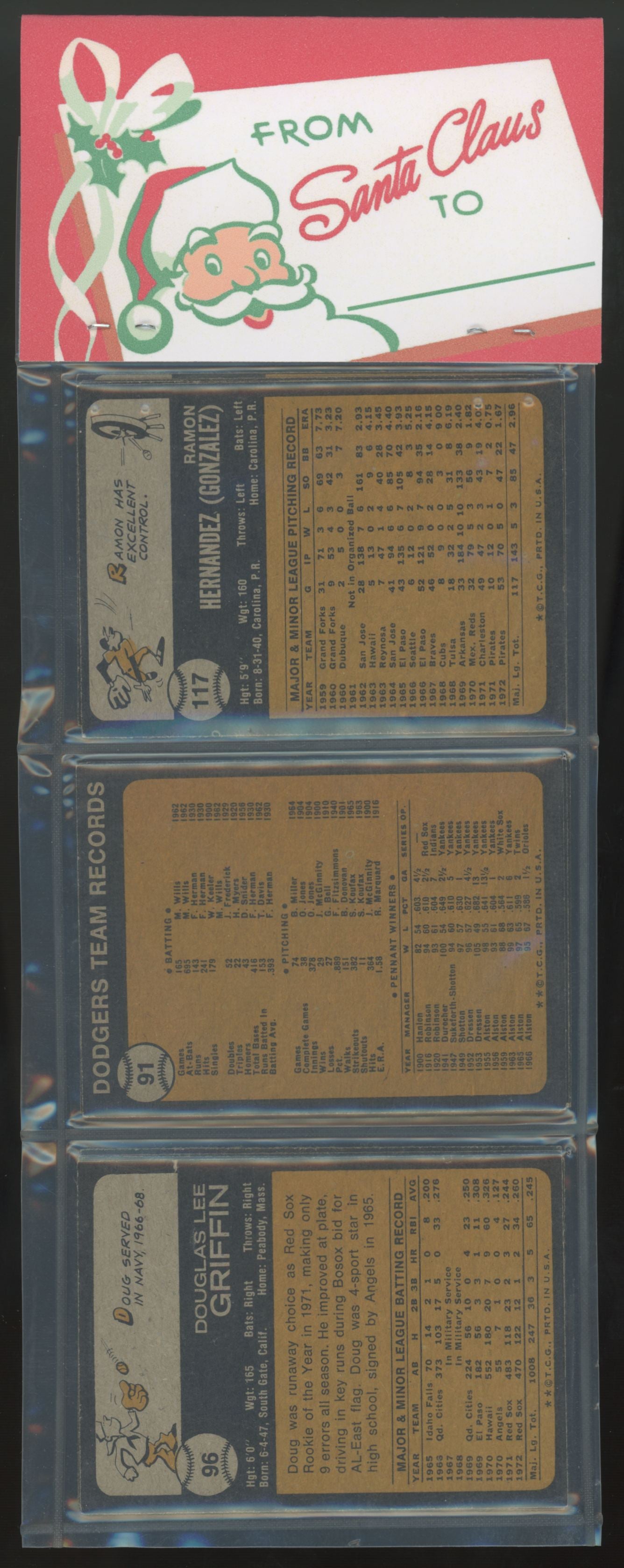 1973 Topps Baseball Holiday Rack Pack Steve Garvey On Top