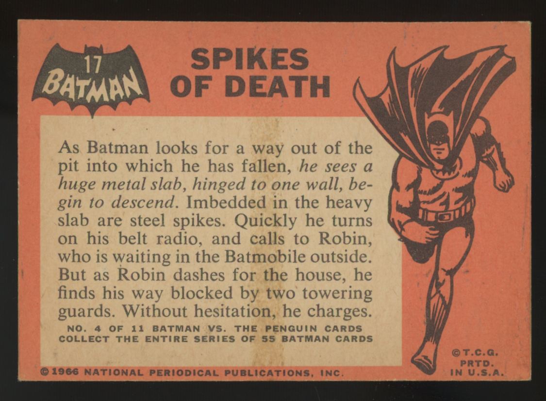 1966 Topps Batman Lot Of 4 Low Grade