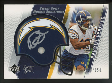 2005 Upper Deck Sweet Spot Darren Sproles RC Rookie Signatures Auto #270