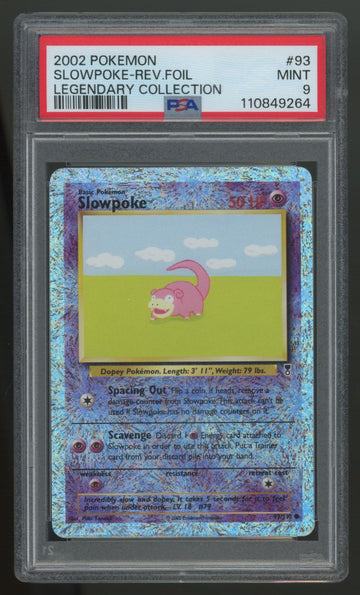 2002 Pokemon Slowpoke Legendary Collection Reverse Holo #93 PSA 9
