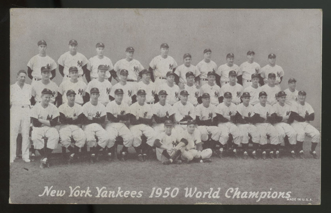 1947-1966 Exhibits New York Yankees 1950 World Series Champions G/VG (Creases)