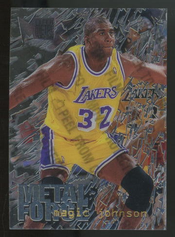 1995-96 Fleer Metal Magic Johnson Metal Force #6