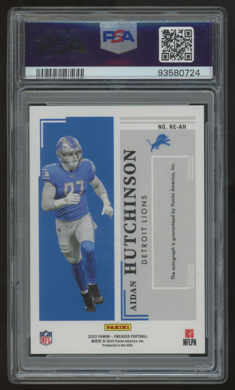 2022 Panini Encased Aidan Hutchinson RC Endorsement Auto /99 #RE-AH PSA 10