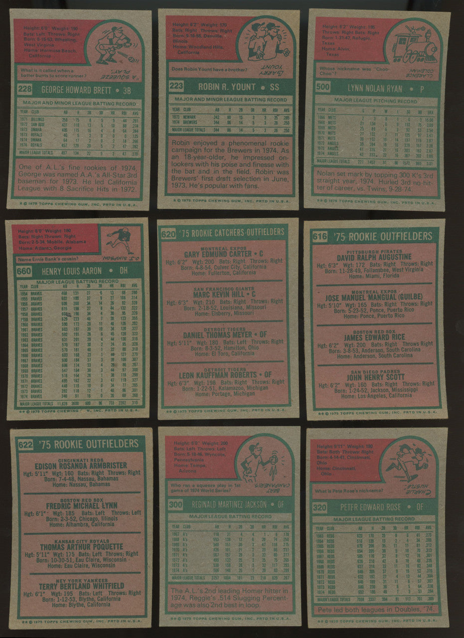 1975 Topps Baseball Complete Set (660) VG-EX Overall