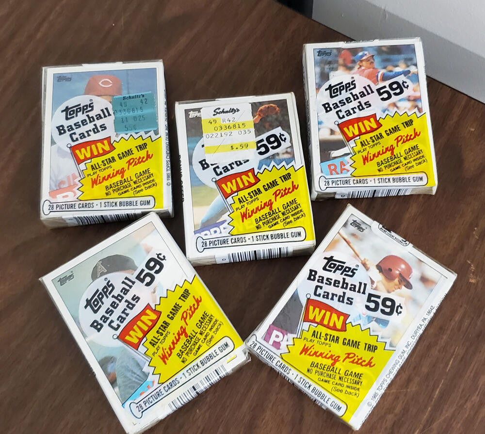 1985 Topps Baseball Cello Packs 5ct Lot