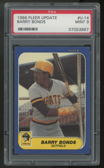 1986 Fleer Update Barry Bonds RC #U-14 PSA 9 *867