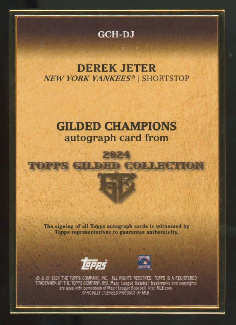2024 Topps Gilded Collection Derek Jeter Onyx Champions Auto /10 #GCH-DJ