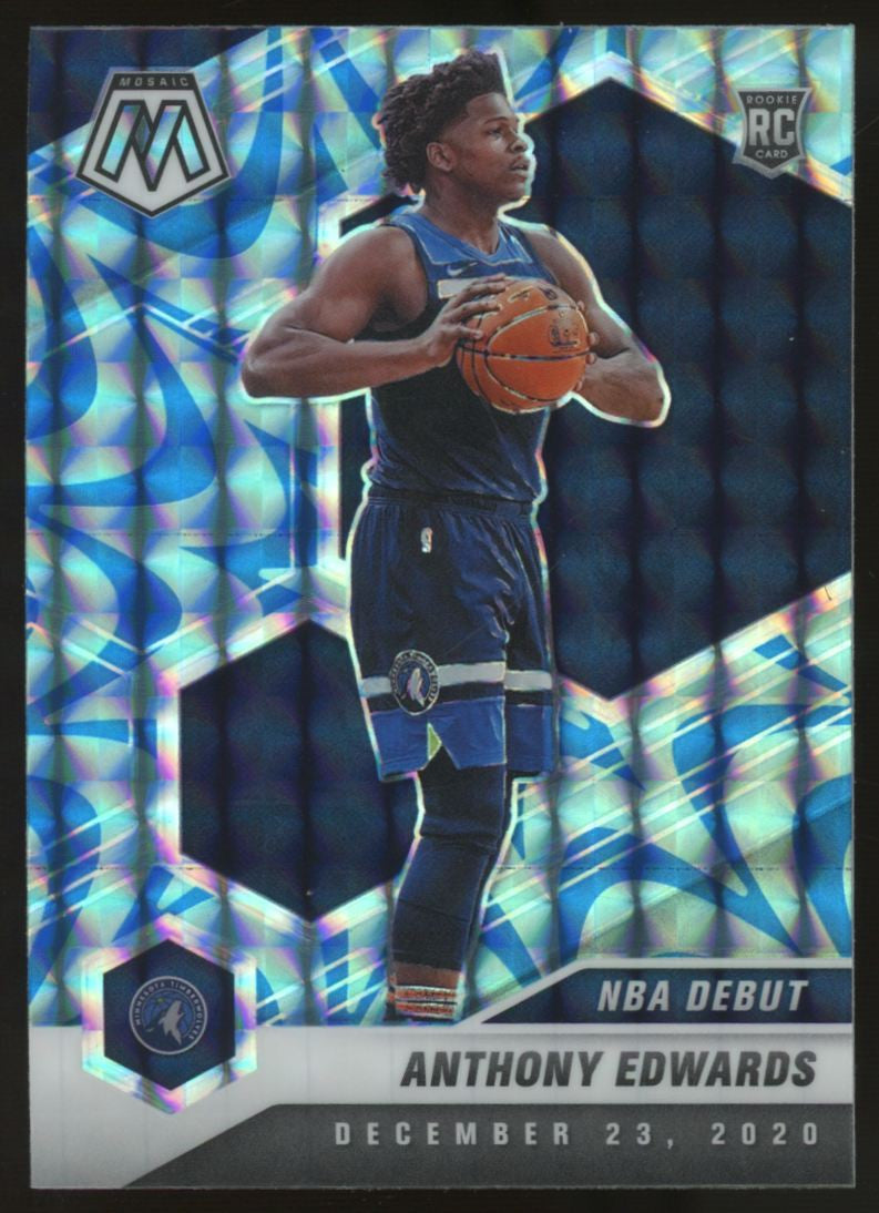 2020/21 Mosaic Anthony Edwards RC Debut Blue Reactive #261