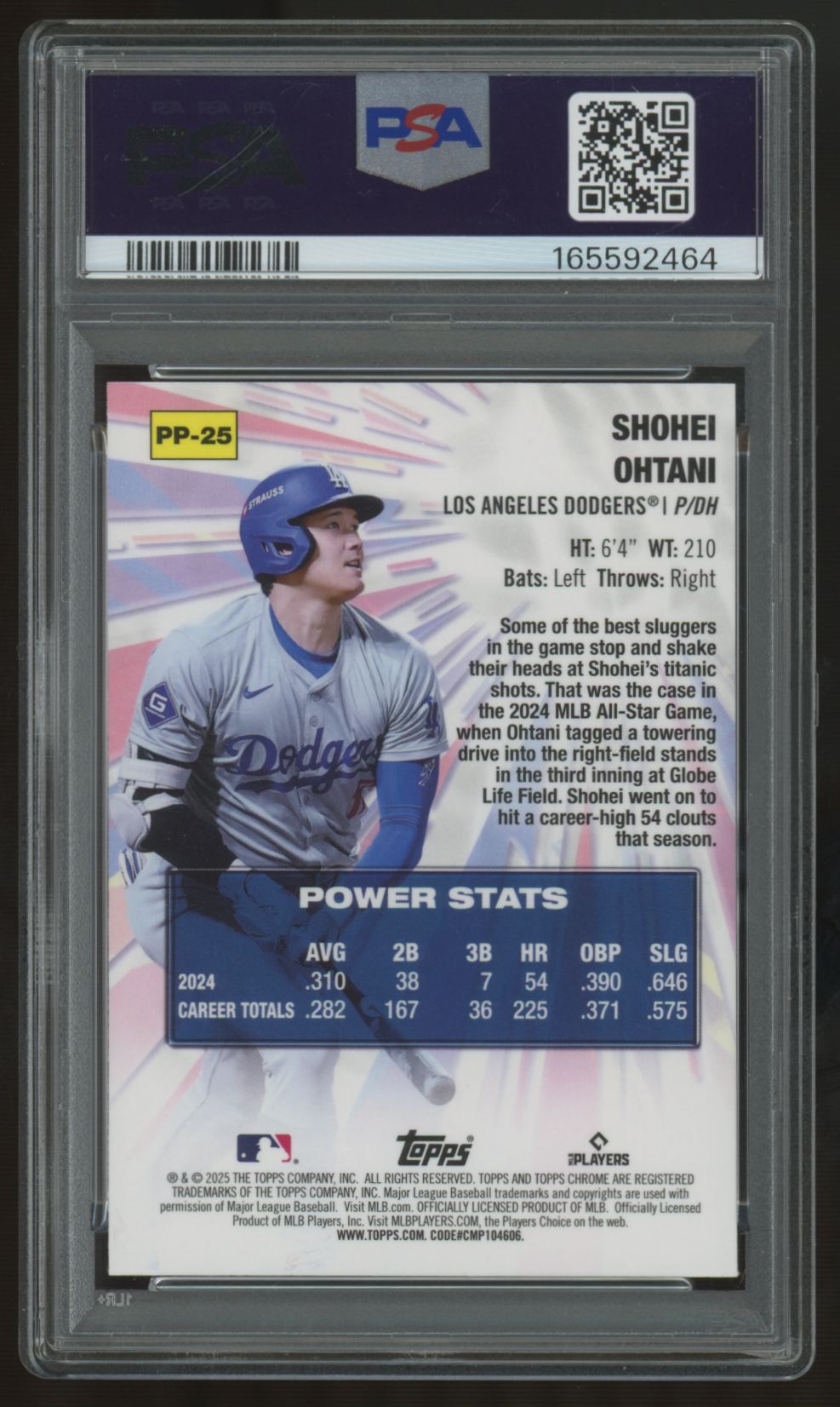 2025 Topps Chrome Shohei Ohtani Power Players #PP-25 PSA 10