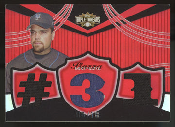 2006 Topps Triple Threads Mike Piazza Triple Patch /18 #TTR-165